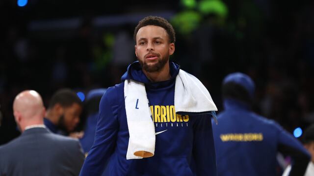 Curry en un partido de pretemporada