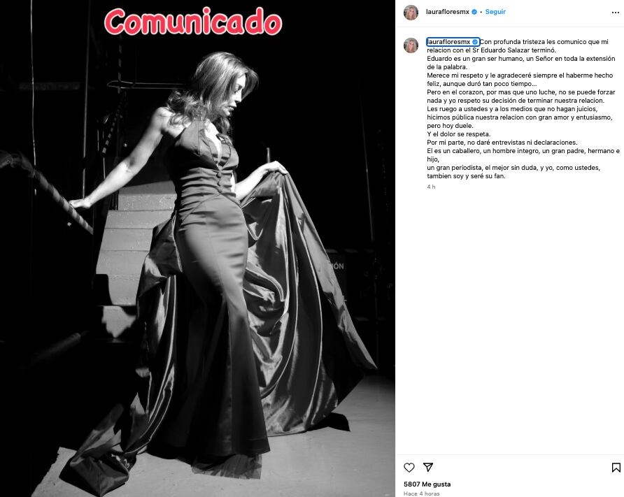 Comunicado Laura Flores