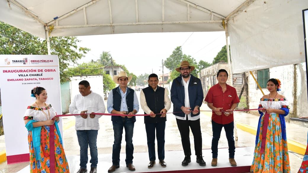 Javier May invierte 13.2 mdp para mejorar infraestructura urbana en Villa Chablé