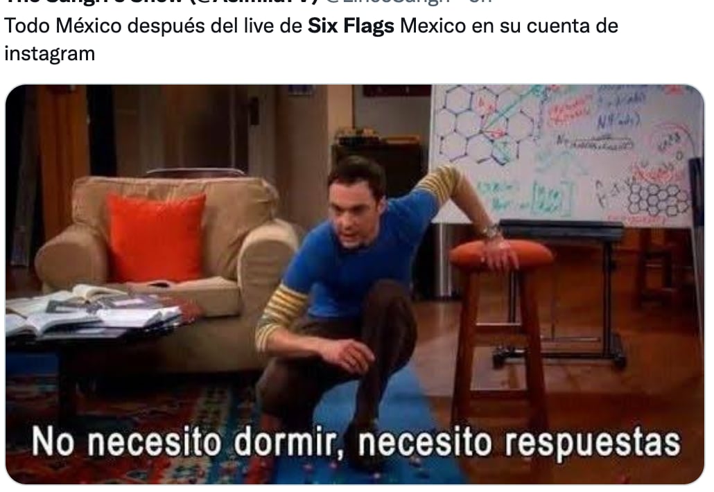 Memes sobre la transmisión de Six Flags México