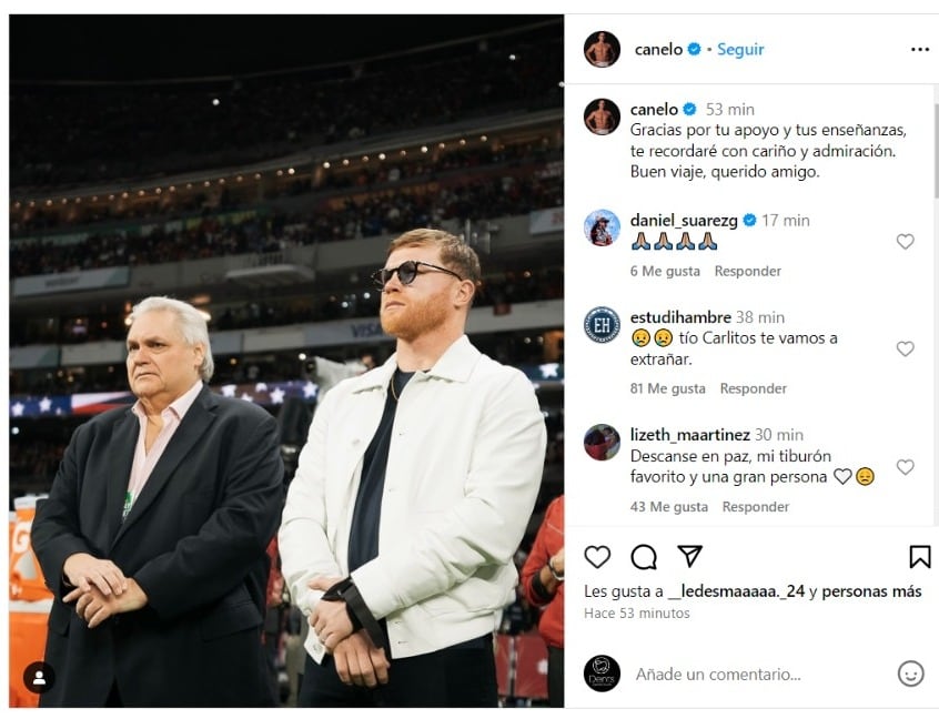 Carlos Bremer y Canelo Álvarez.