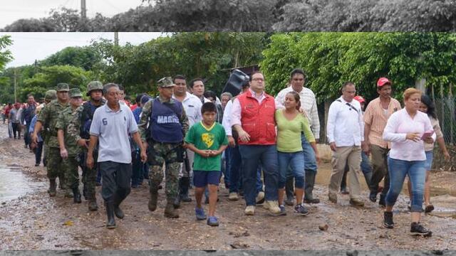 Recorre Javier Duarte municipios afectados por lluvias