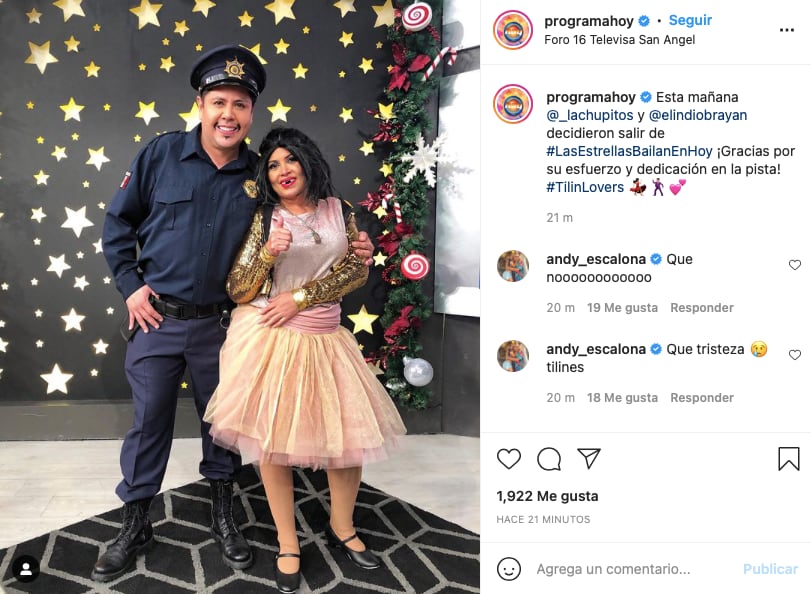 ‘Las Estrellas bailan en Hoy’. La Chupitos y el Indio Brayan ceden su lugar y abandonan la competencia