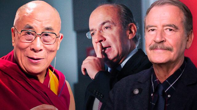 Felipe Calderón y Vicente Fox callan ante la polémica del Dalai Lama y el beso que le dio a un menor de edad