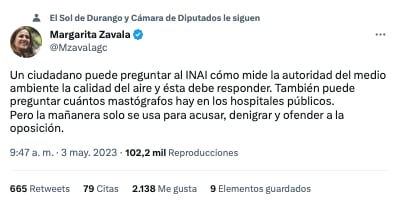Margarita Zavala responde a Ana Elizabeth García Vilchis