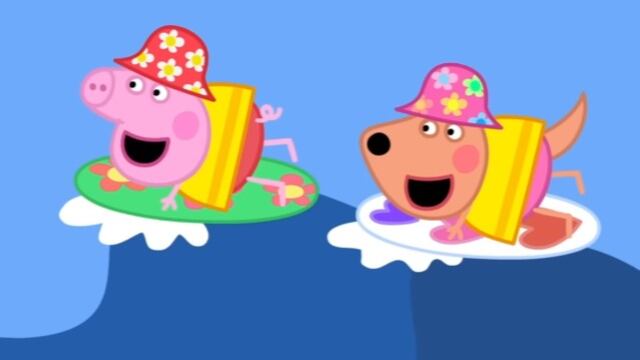 Peppa Pig hace surf bajo el Sol