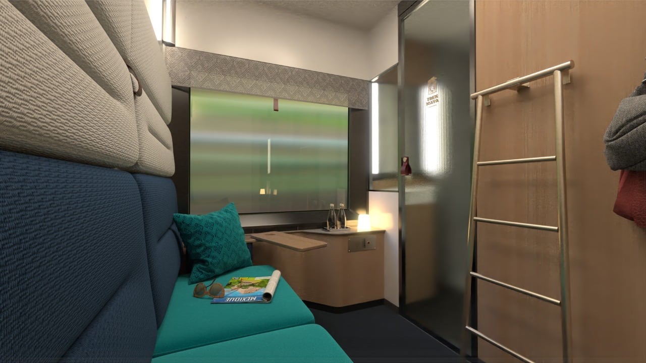 Los asientos del camarote se convierten en camas
