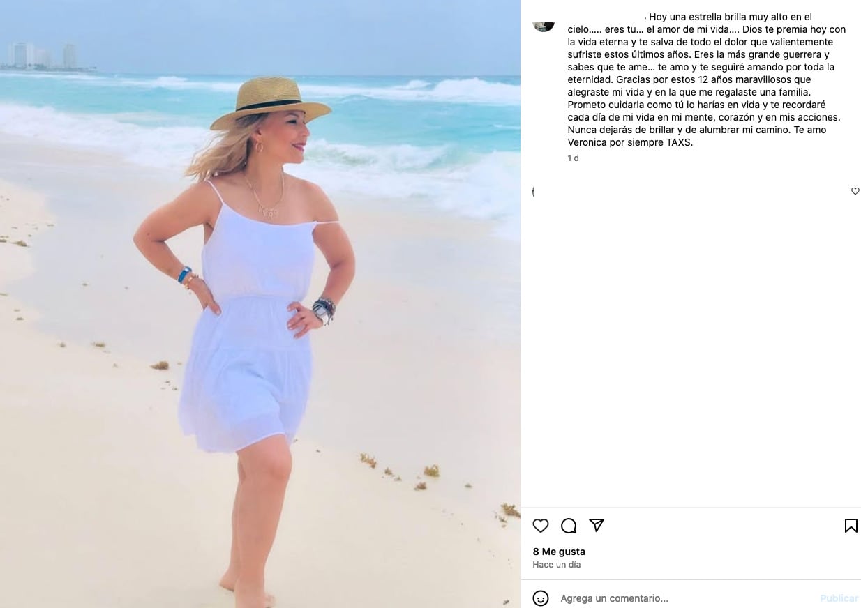 Mensaje del esposo de Verónica Cantú sobre su muerte.