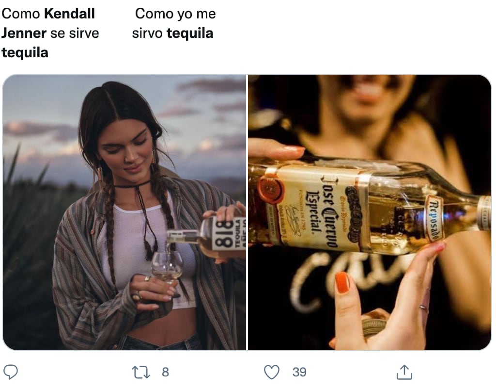 Meme del tequila de Kendall Jenner