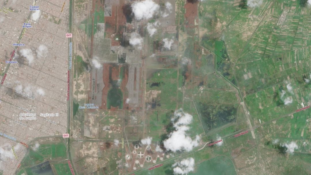 Nuevas fotos de las ruinas del NAICM ahora desde el Sentinel-2