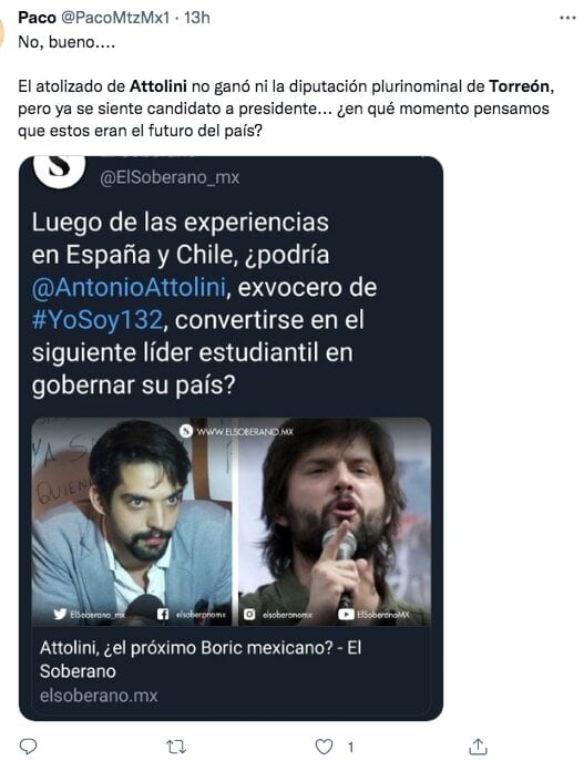 Tuits sobre Antonio Attolini