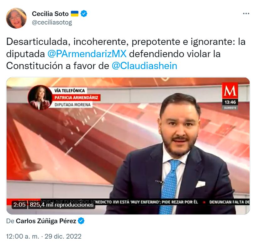 Duras críticas a Patricia Armendáriz por lanzarse en contra de periodista