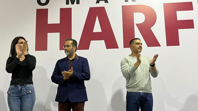 René Bejarano en el evento de Omar García Harfuch