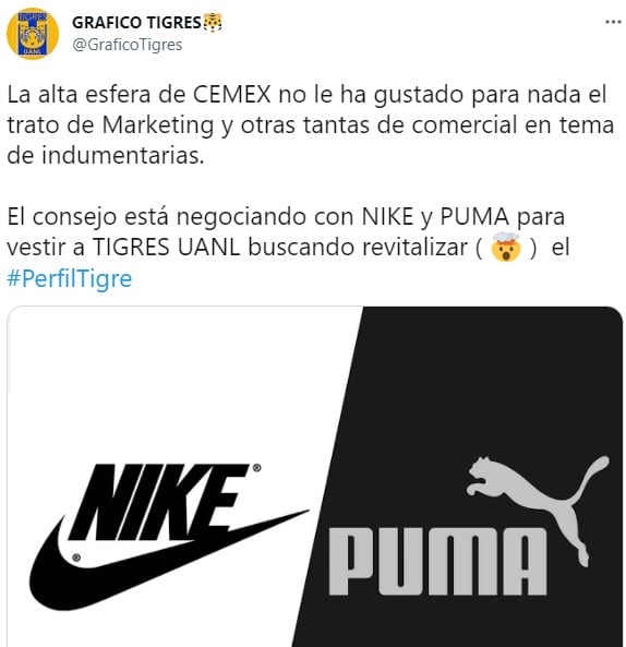 Tigres negociaría con Nike