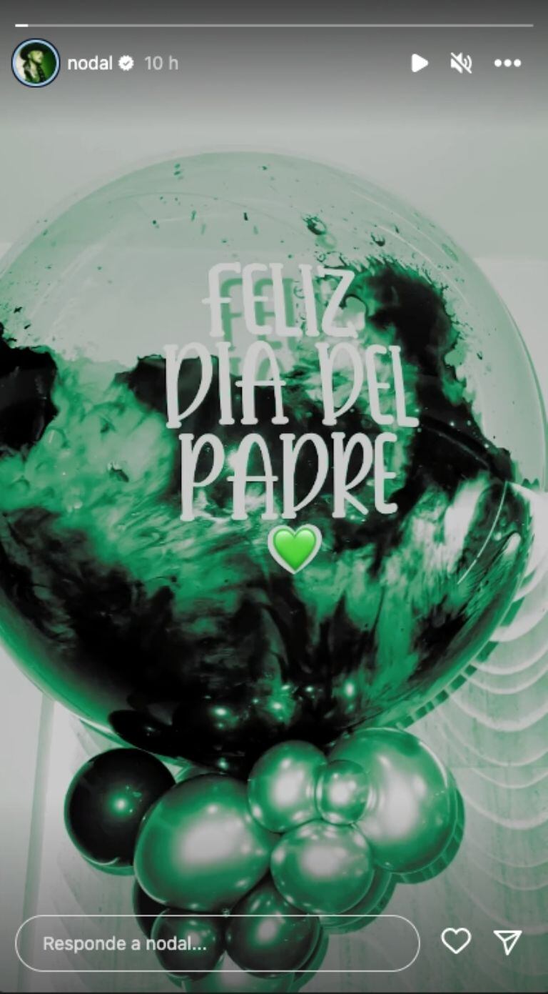 Christian Nodal celebra el Día del Padre