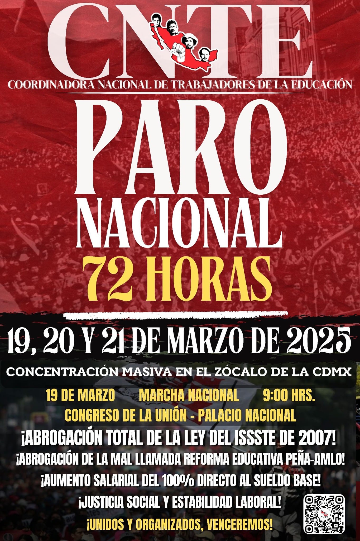 Marcha de maestros 19 de marzo en CDMX: Horario, ruta, bloqueos y más por el paro contra el ISSSTE