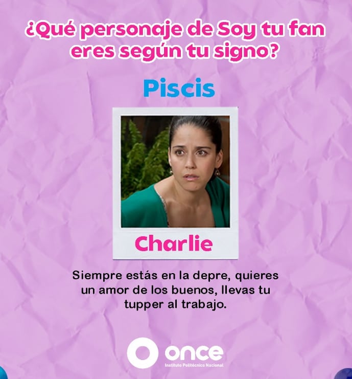 Personaje de 'Soy tu fan' según signo zodiacal