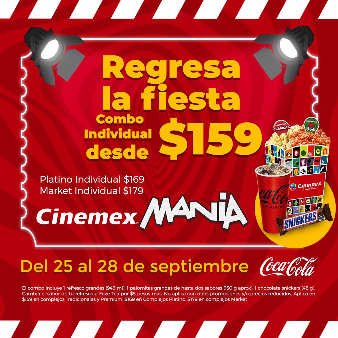 Combos baratos Cinemex