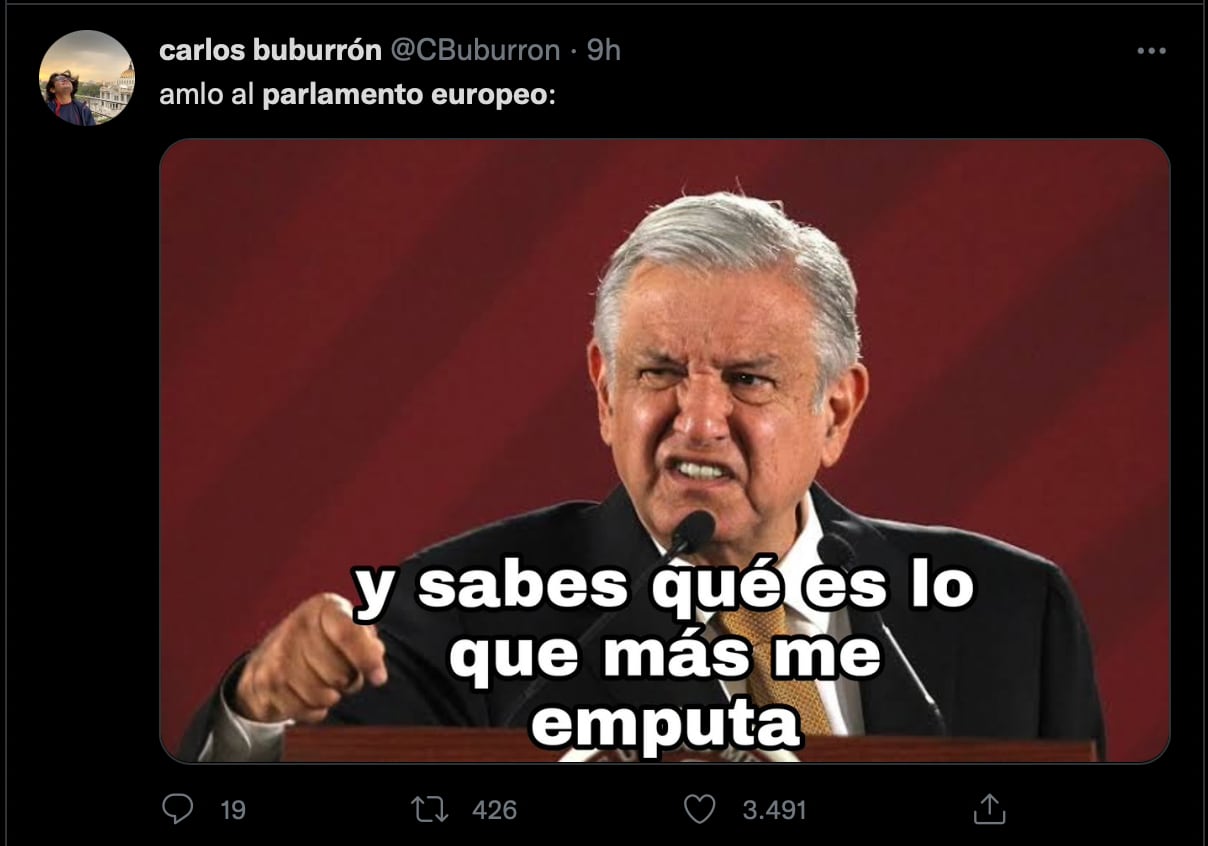 Ni Noroña pensó que la respuesta de AMLO al Parlamento Europeo fuera real y ya hay memes
