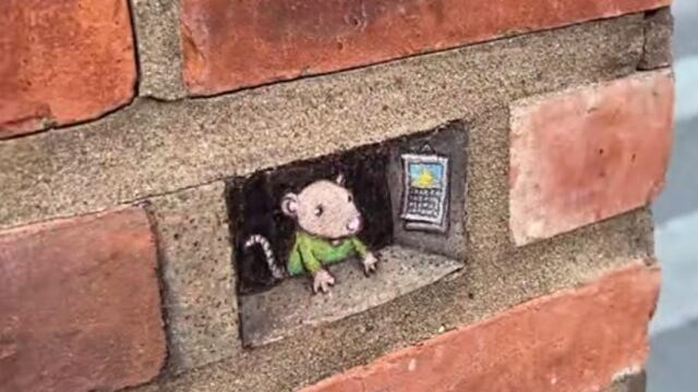 Artista callejero plasma sus obras en sitios escondidos de la ciudad