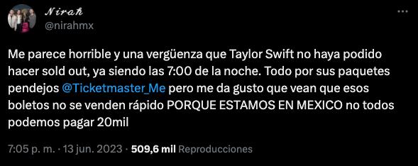 Los precios de los paquetes VIP para ver a Taylor Swift en el Foro Sol abren debate en redes sociales
