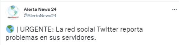 Twitter alerta