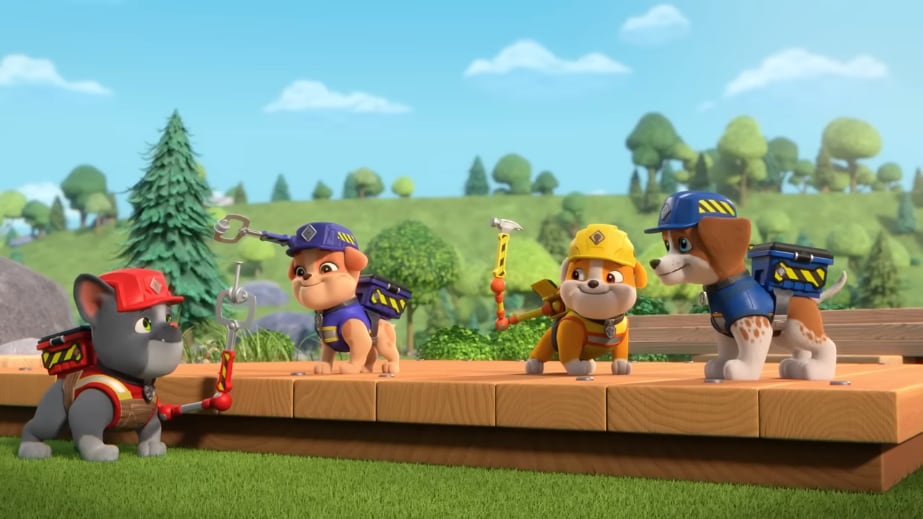 Rubble y Equipo con Paw Patrol por Día Mundial del Cerebro