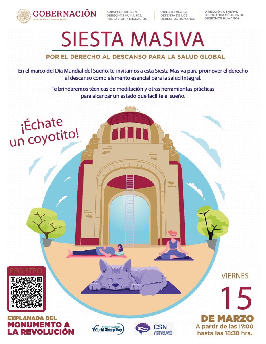 Siesta masiva por el Día Mundial del Sueño 2024