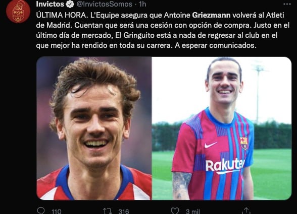 Griezmann regresa al FC Barcelona