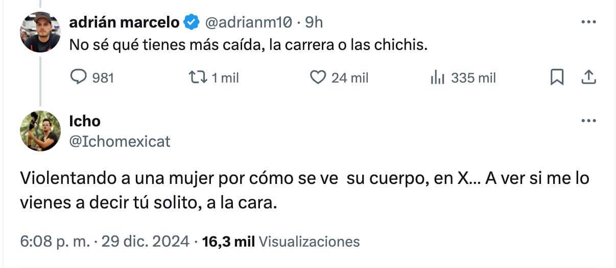 Icho Van le canta tiro a Adrián Marcelo por violentar a Gala Montes