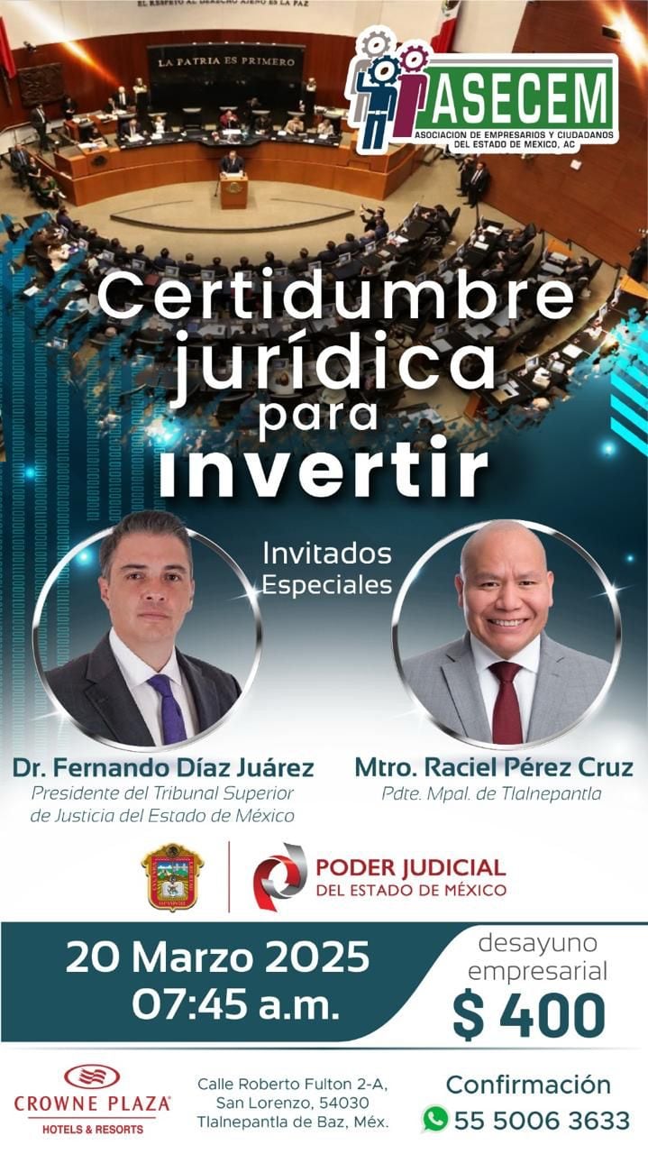 Evento de ASECEM en Hotel Crowne Plaza de Tlalnepantla