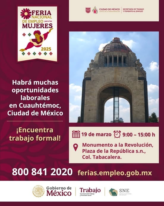 Feria Nacional de Empleo para las Mujeres 2025 CDMX