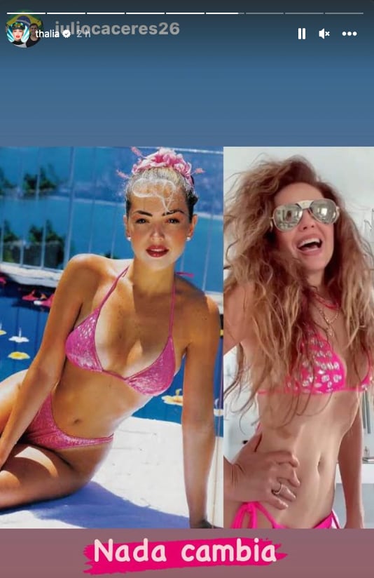 Thalía conserva la misma figura que en su época dorada