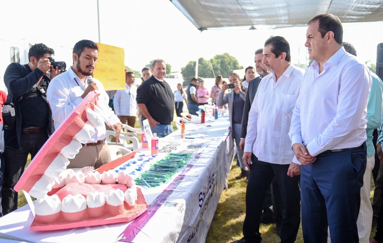 La brigada de Salud en tu Comunidad tuvo lugar en el campo de futbol de Pueblo Nuevo, Tlaltizapán.