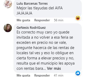 Comentarios en Facebook a la cuenta de más de 1000 pesos por tacos