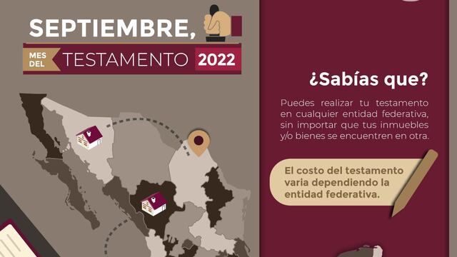 Septiembre, mes del testamento 2022