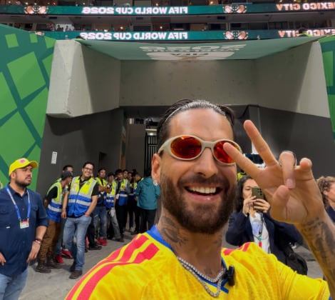 Maluma estuvo en el Estadio Banorte para el debut de Colombia en el Mundial 2026