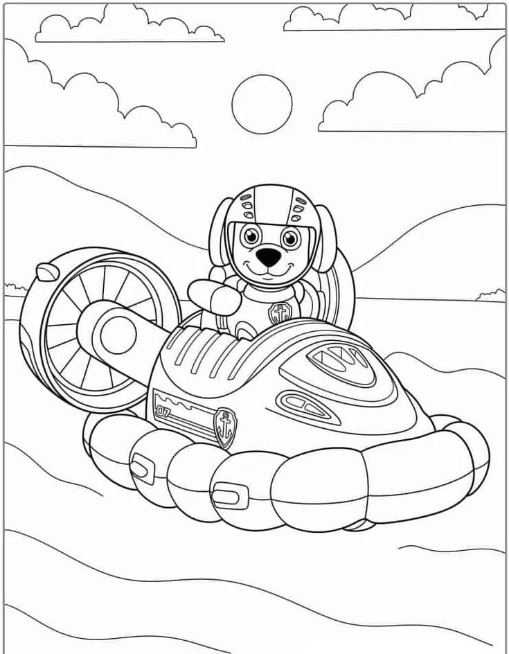 Dibujos de Paw Patrol en un día soleado de primavera