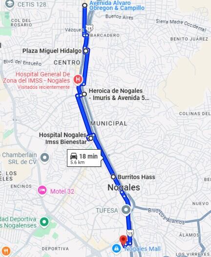 Ruta Caravana Coca-Cola 2024 Nogales.