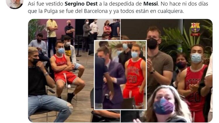 Memes de Sergiño Dest en la despedida de Lionel Messi