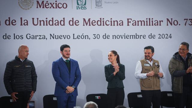 Claudia Sheinbaum, Samuel García y Zoé Robledo anuncian nuevo hospital en Nuevo León.