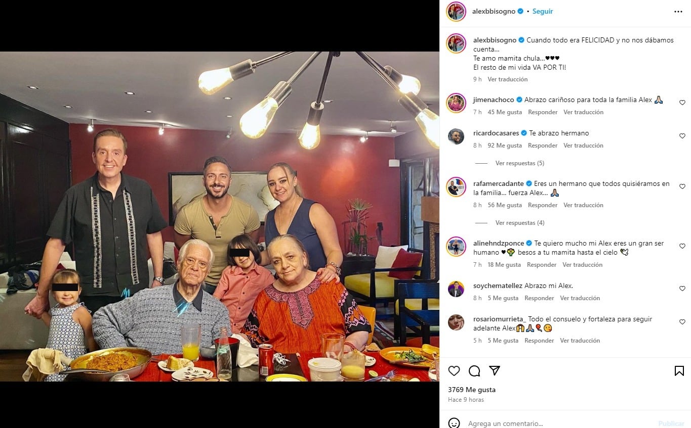 Alejandro Bisogno, hermano de Daniel Bisogno manda emotivo mensaje a su mamá