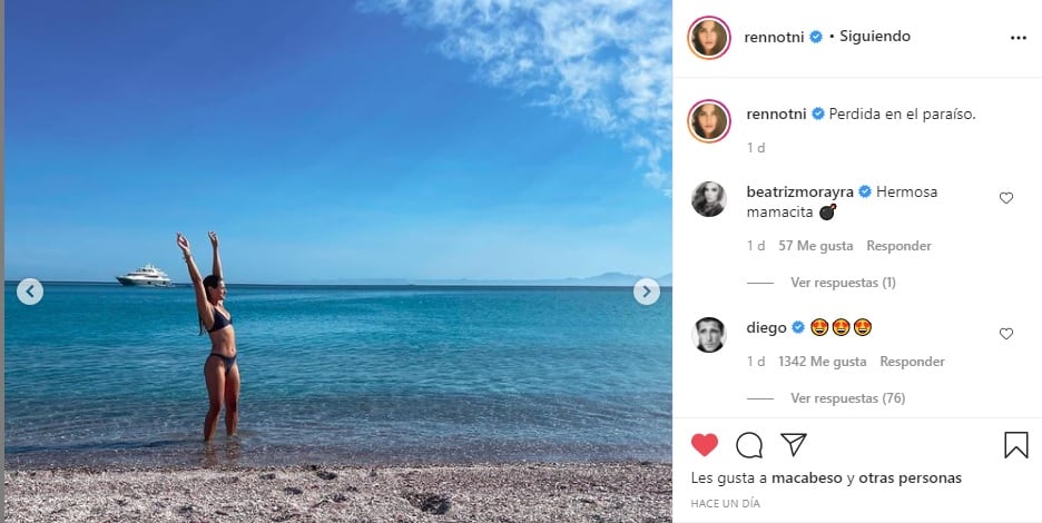 Renata Notni vacaciones con familia de Diego Boneta.