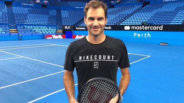 Roger está en Berth para prepararse rumbo al Abierto de Australia