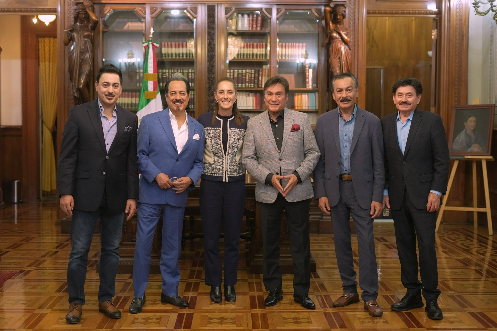Claudia Sheinbaum recibe a Los Tigres del Norte
