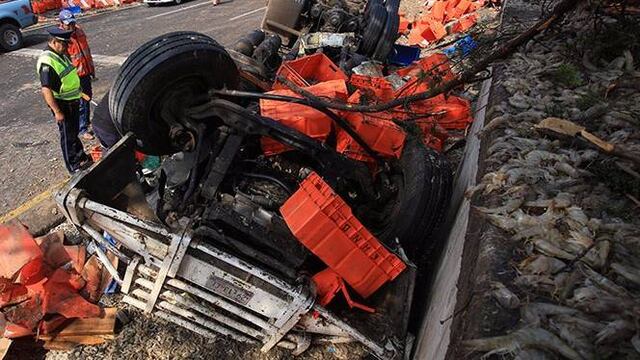 Tráiler con camarones.