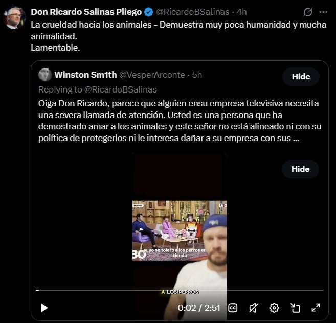 Ricardo Salinas rompe el silencio sobre la polémica de Pedro Sola