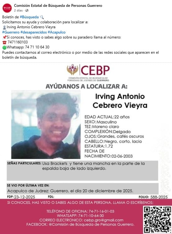 Estudiantes desaparecidos del Tecnológico de Acapulco