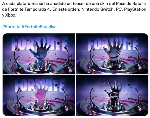 Teasers de Fortnite para la temporada 4