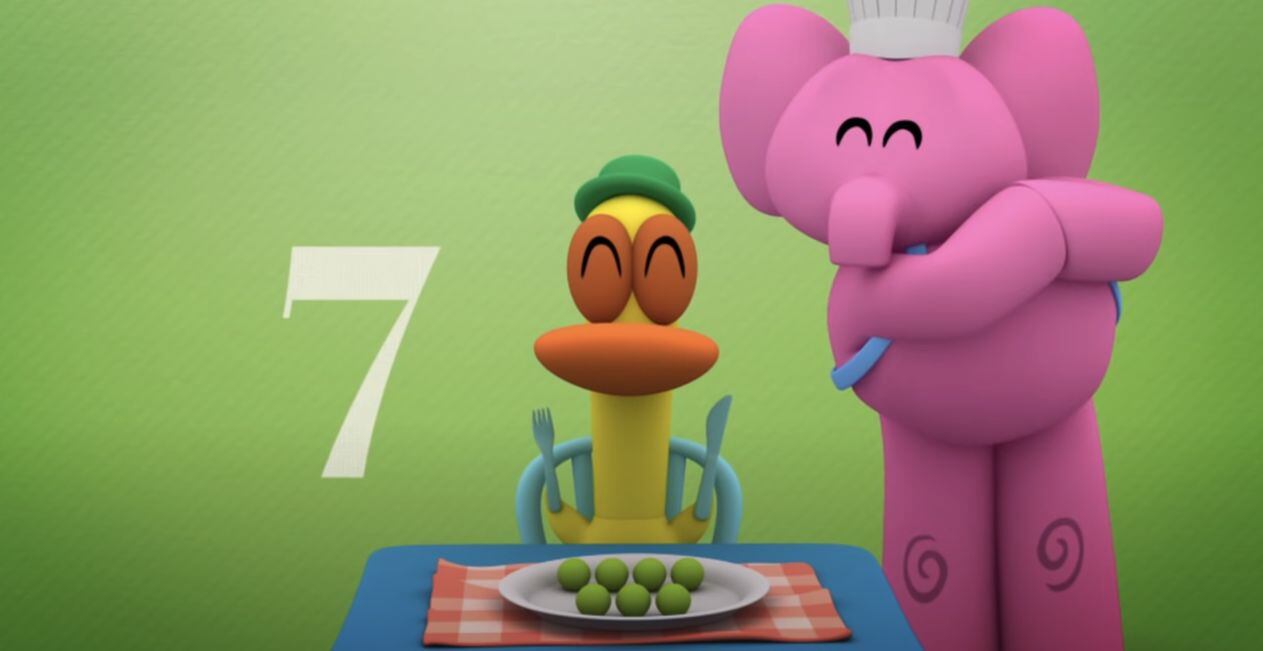 Pocoyó aprendiendo a contar